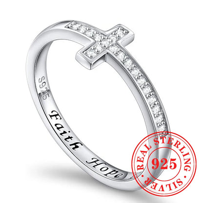 Silver Cross Inspiration Ring