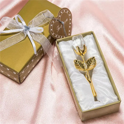 Crystal Enchanted Rose inside Classic Gift Box - Mothers Day, Birthday, Graduation, Anniversary