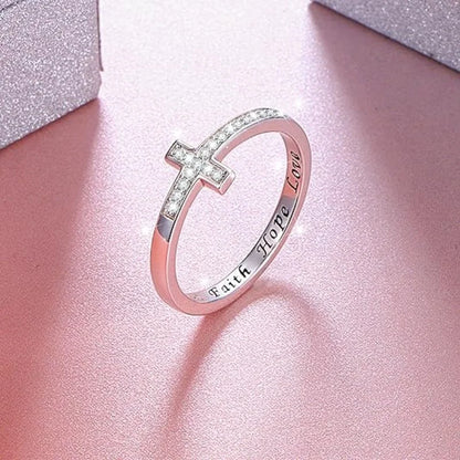 Silver Cross Inspiration Ring