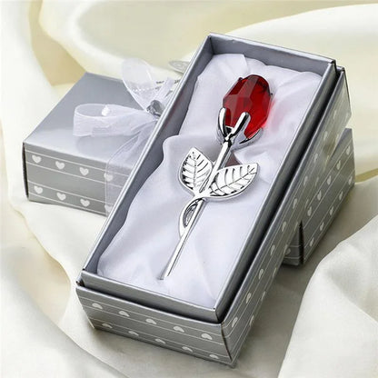 Crystal Enchanted Rose inside Classic Gift Box - Mothers Day, Birthday, Graduation, Anniversary