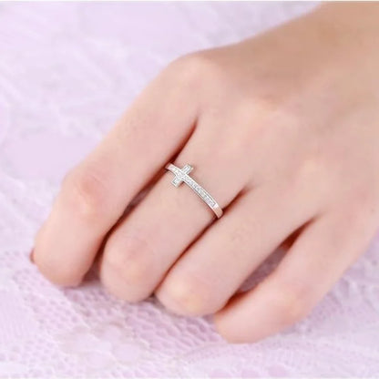 Silver Cross Inspiration Ring