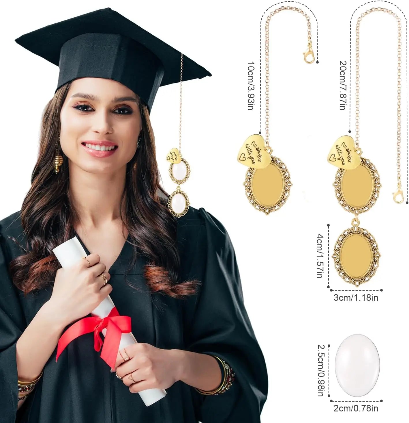 Memory Maker Graduation Cap Tassel Pendant Set