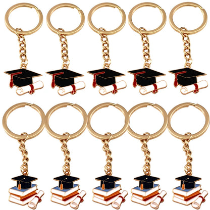 Golden Graduation Keychain Gift Set