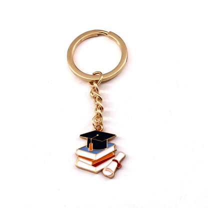 Golden Graduation Keychain Gift Set