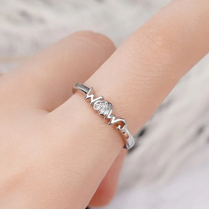 Elegant Mom's Heart Ring